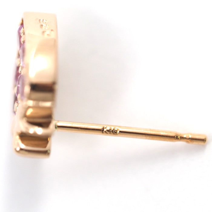 Ponte Vecchio ポンテヴェキオ K18ピンクゴールド ピンクサファイア 0.25ct 苺 イチゴ ストロベリー 片耳用 ピアス