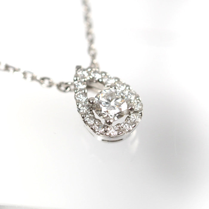 VENDOME AOYAMA Pt950/850 Diamond 0.20ct Teardrop Necklace