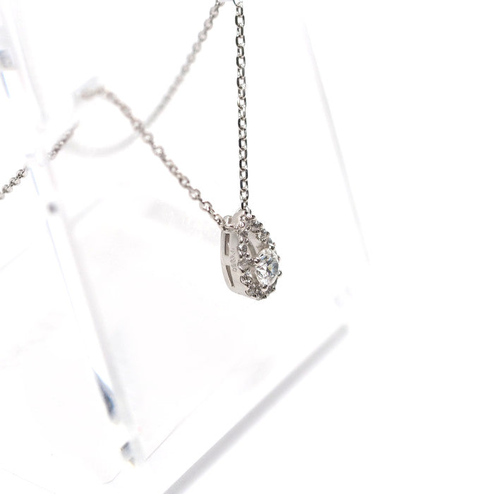 VENDOME AOYAMA Pt950/850 Diamond 0.20ct Teardrop Necklace