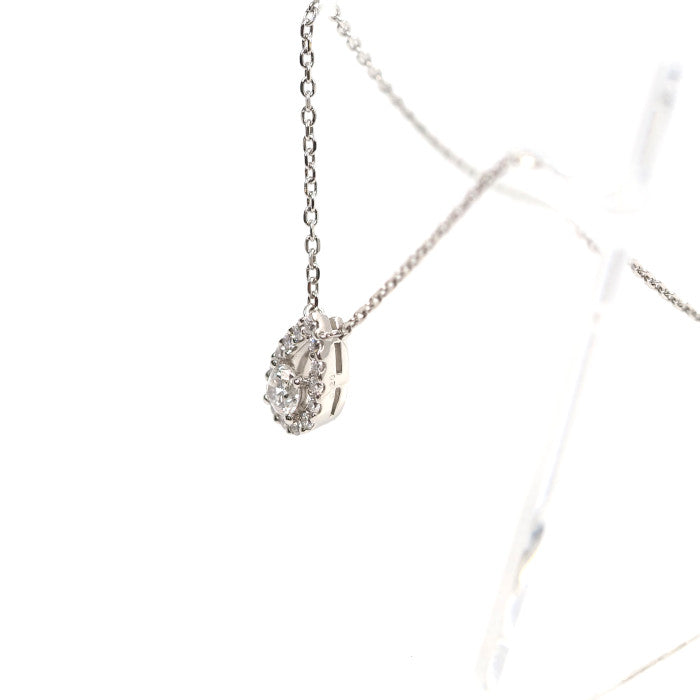 VENDOME AOYAMA Pt950/850 Diamond 0.20ct Teardrop Necklace