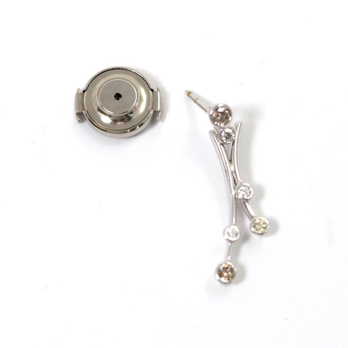 KASHIKEY カシケイ K18WG ブラウンダイヤモンド タイピン ピン ブローチ