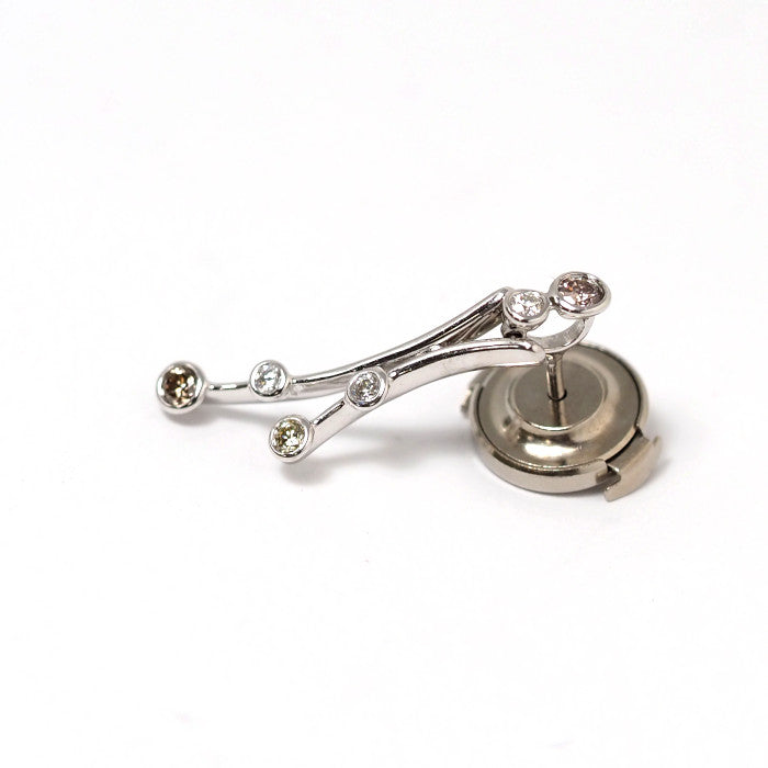 KASHIKEY カシケイ K18WG ブラウンダイヤモンド タイピン ピン ブローチ