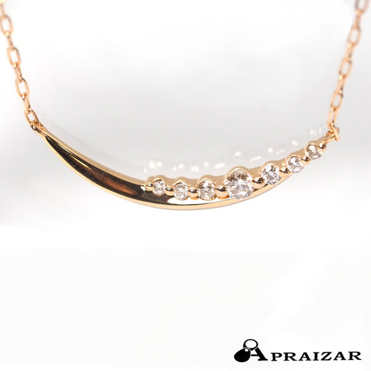 4℃ K18 Pink Gold Diamond Necklace