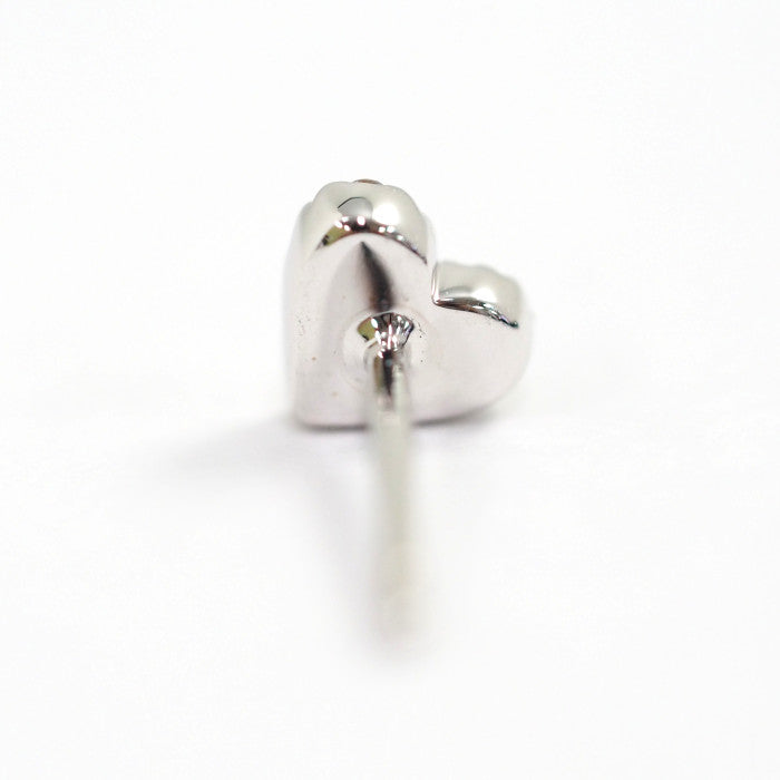 STAR JEWELRY スタージュエリー K18ホワイトゴールド ダイヤ0.02ct ハート 片耳用 ピアス