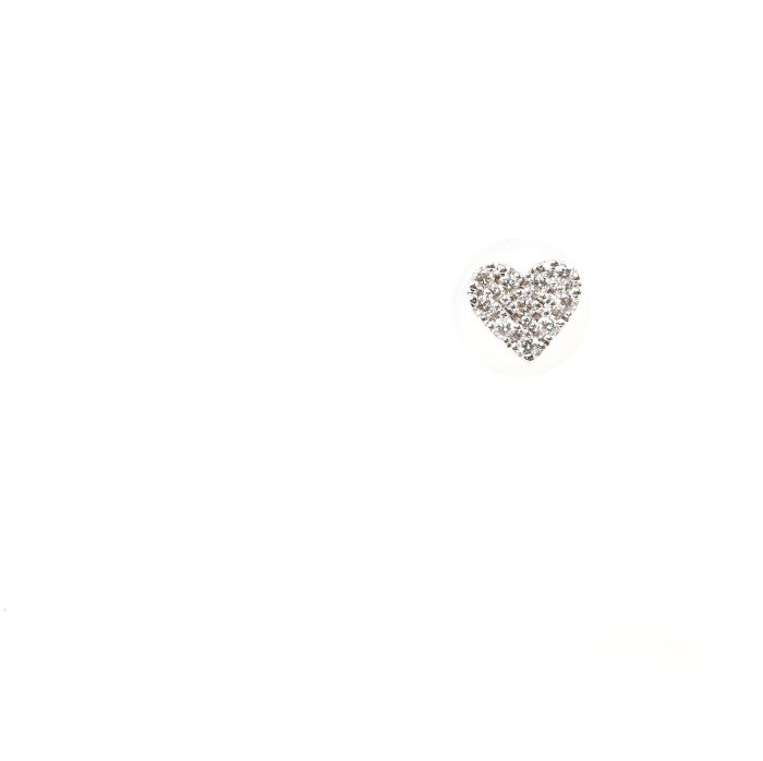 STAR JEWELRY スタージュエリー K18ホワイトゴールド ダイヤ0.02ct ハート 片耳用 ピアス