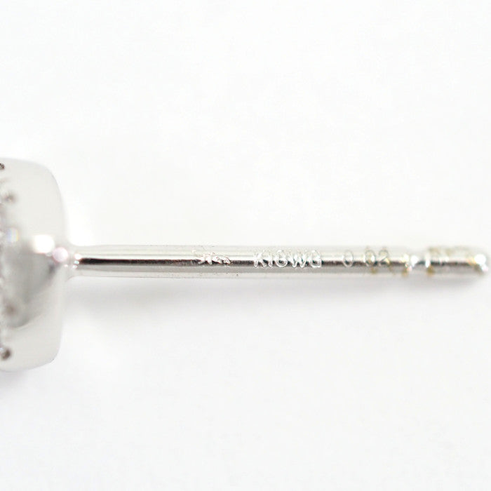 STAR JEWELRY スタージュエリー K18ホワイトゴールド ダイヤ0.02ct ハート 片耳用 ピアス