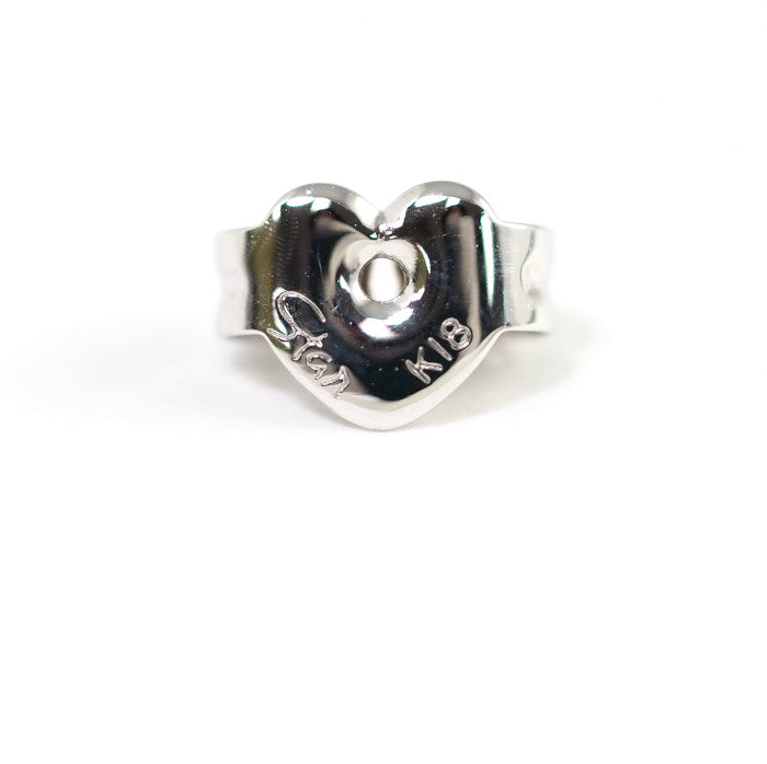 STAR JEWELRY スタージュエリー K18ホワイトゴールド ダイヤ0.02ct イニシャル S 片耳用 ピアス