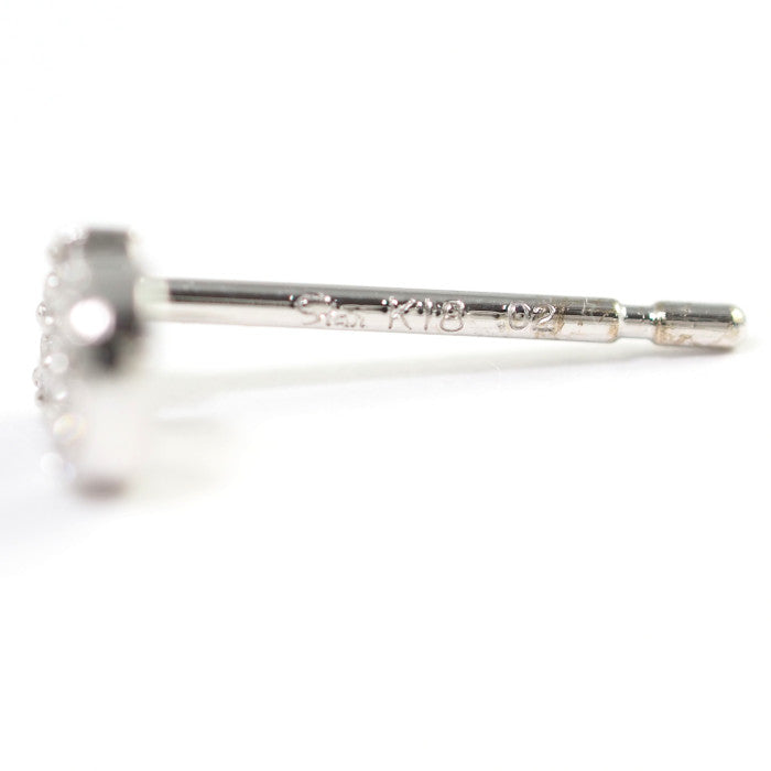 STAR JEWELRY スタージュエリー K18ホワイトゴールド ダイヤ0.02ct イニシャル S 片耳用 ピアス