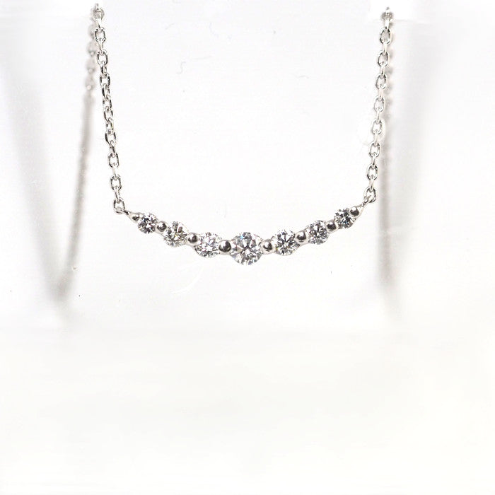 VENDOME AOYAMA ヴァンドーム青山 プラチナ Pt950/850 ダイヤ0.17ct リュール ネックレス 上品 シンプル