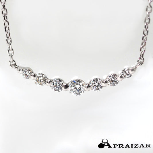 VENDOME AOYAMA ヴァンドーム青山 プラチナ Pt950/850 ダイヤ0.17ct リュール ネックレス 上品 シンプル