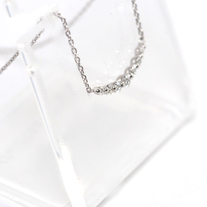 VENDOME AOYAMA ヴァンドーム青山 プラチナ Pt950/850 ダイヤ0.17ct リュール ネックレス 上品 シンプル