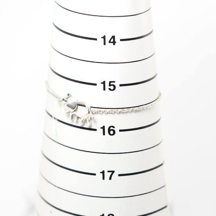 Tiffany & Co. 蒂芙尼 Save the Wild 缎带大象手链 SV925 纯银 沙弗莱石 大象