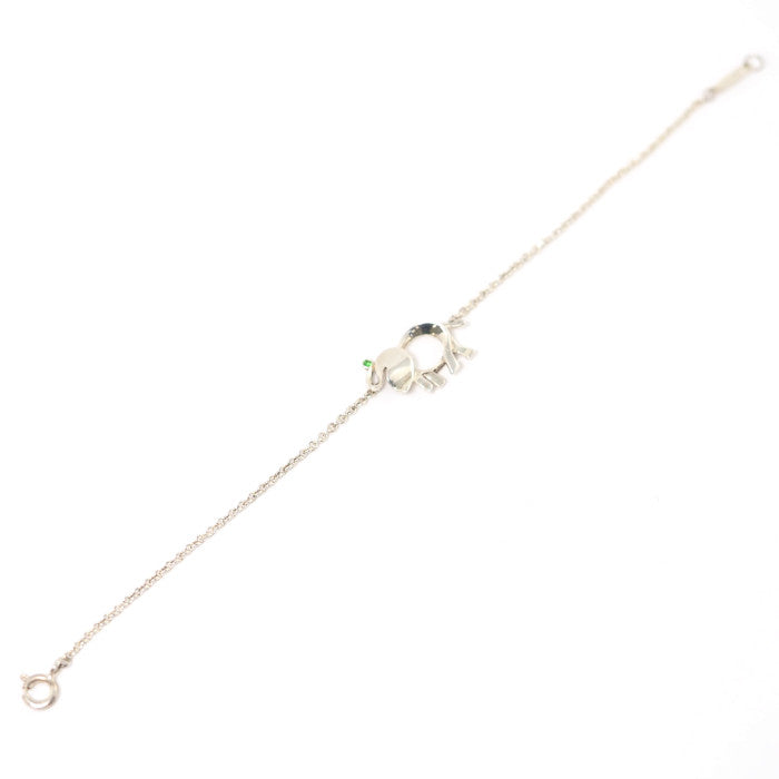 Tiffany & Co. 蒂芙尼 Save the Wild 缎带大象手链 SV925 纯银 沙弗莱石 大象