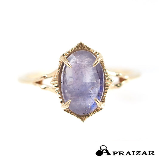 agete K10 Yellow Gold Iolite Ring Size 9 Elegant