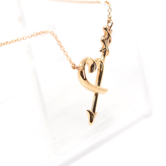 Tiffany & Co. ティファニー 750 K18ピンクゴールド ハート＆アロー ペンダント ネックレス ケース付