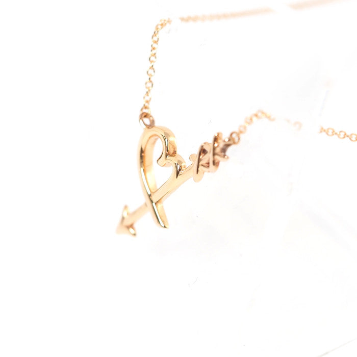 Tiffany & Co. ティファニー 750 K18ピンクゴールド ハート＆アロー ペンダント ネックレス ケース付