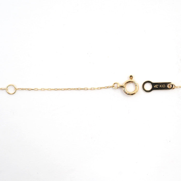 4℃ K10 Yellow Gold Diamond Snake Necklace with Case Zodiac