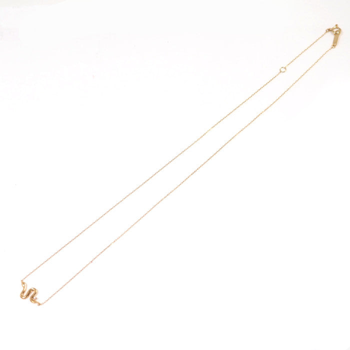 4℃ K10 Yellow Gold Diamond Snake Necklace with Case Zodiac