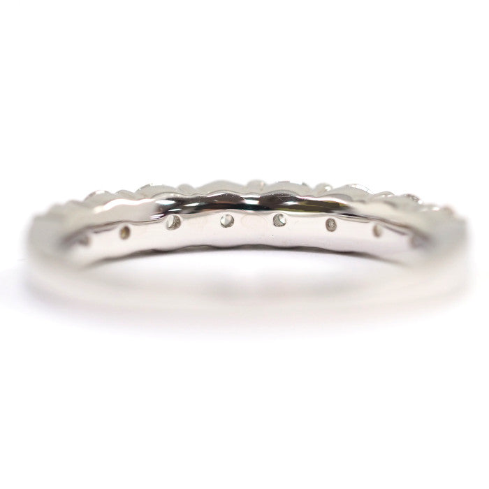 4℃ Pt950 Platinum Diamond Half Eternity Ring Size 8 with Case Elegant