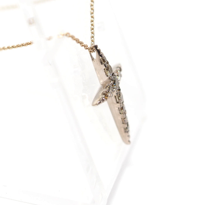 KASHIKEY カシケイ NAKID ネイキッド クロス K18ブラウンゴールド ダイヤ0.70ct ネックレス