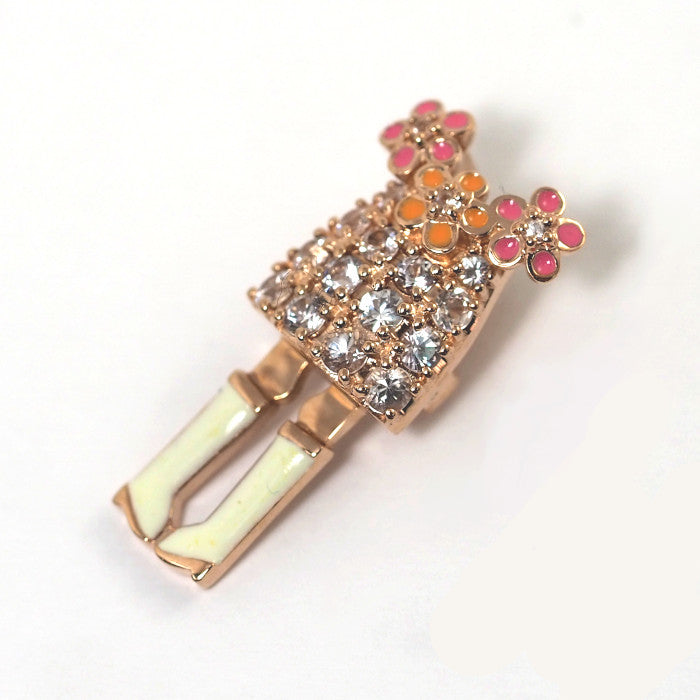 Ponte Vecchio ポンテヴェキオ EME エメ K9PG エナメル ホワイトサファイア0.34ct 着せ替え用ドレス フラワー 花 パーツ