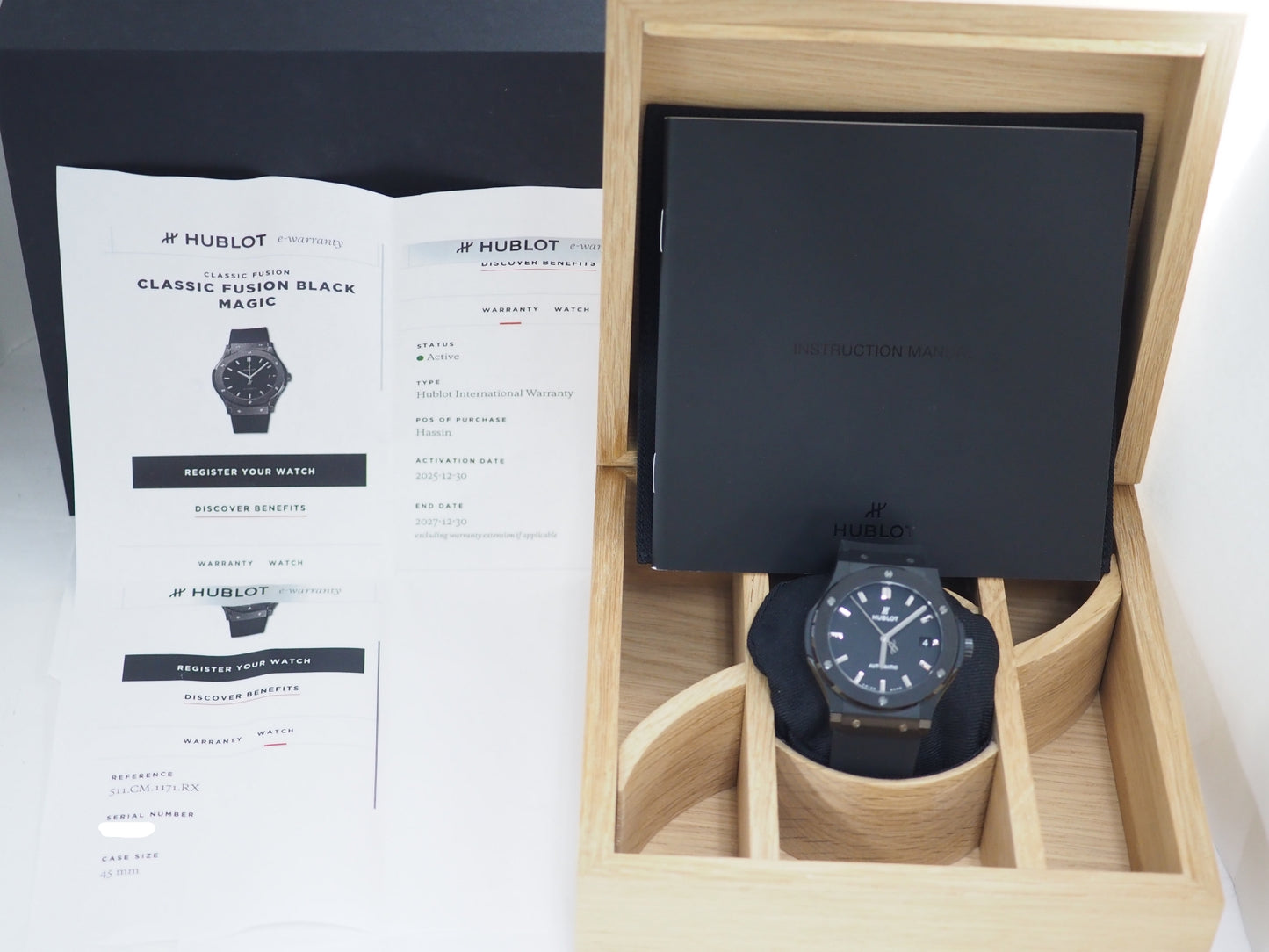 ウブロ クラシック・フュージョン New Condition Classic Fusion Black Magic 511.CM.1171.RX Please read all DESCRIPTION before purchase【*Credit cards cannot be used for purchases from overseas.】