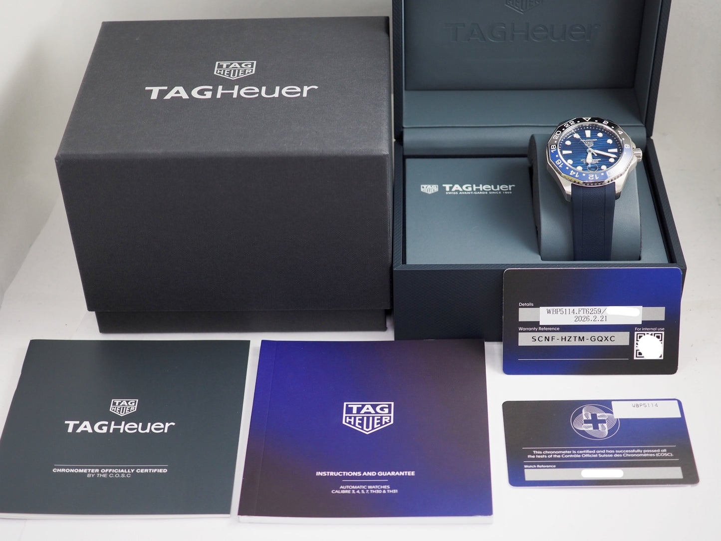 タグ・ホイヤー アクアレーサー 300M Unused Aquaracer Professional 300 GMT WBP5114 Please read all DESCRIPTION before purchase【*Credit cards cannot be used for purchases from overseas.】