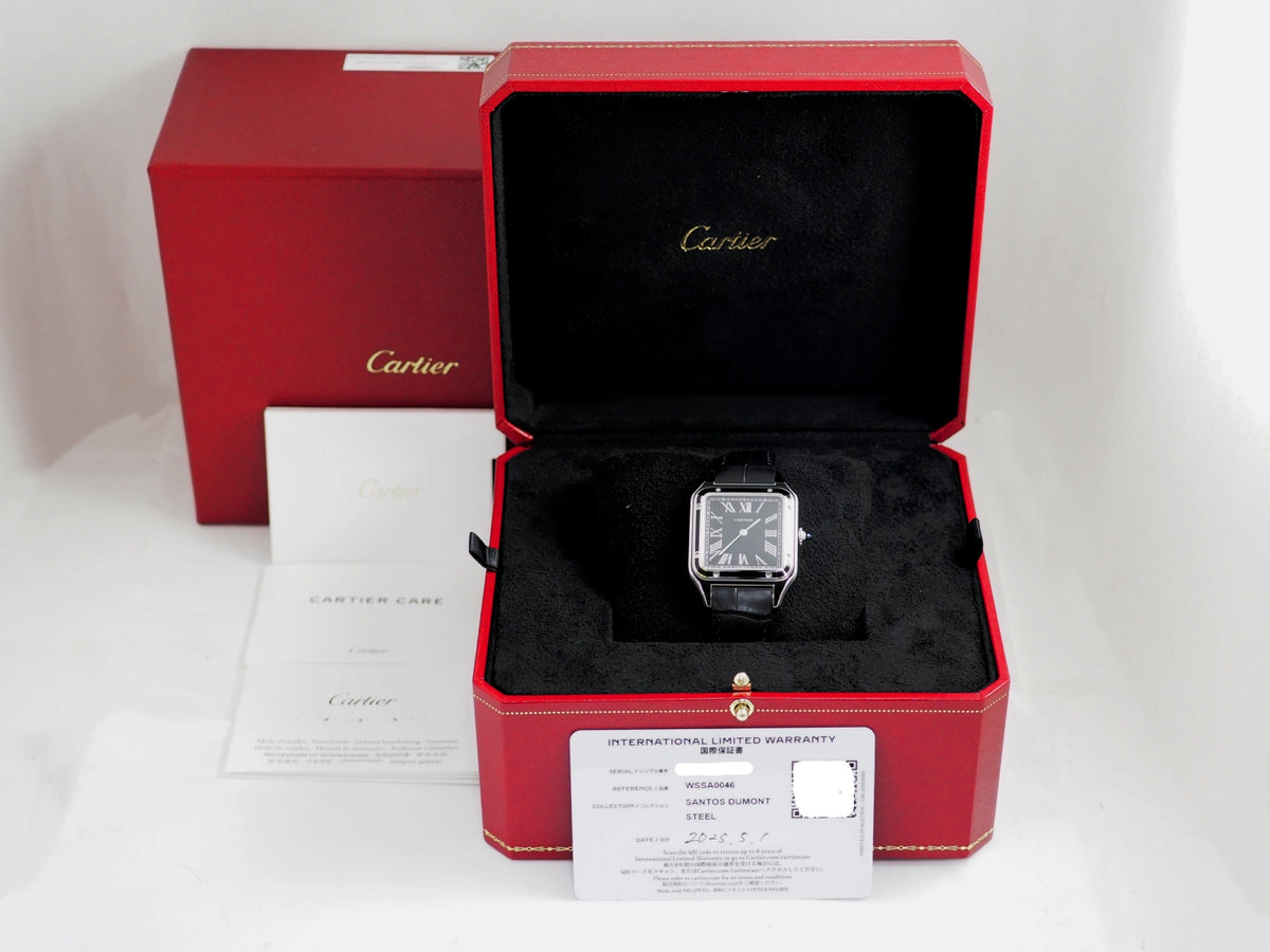 カルティエ サントス デュモン Santos Dumont Black Lacquer WSSA0046 【*Credit cards cannot be used for purchases from overseas.】