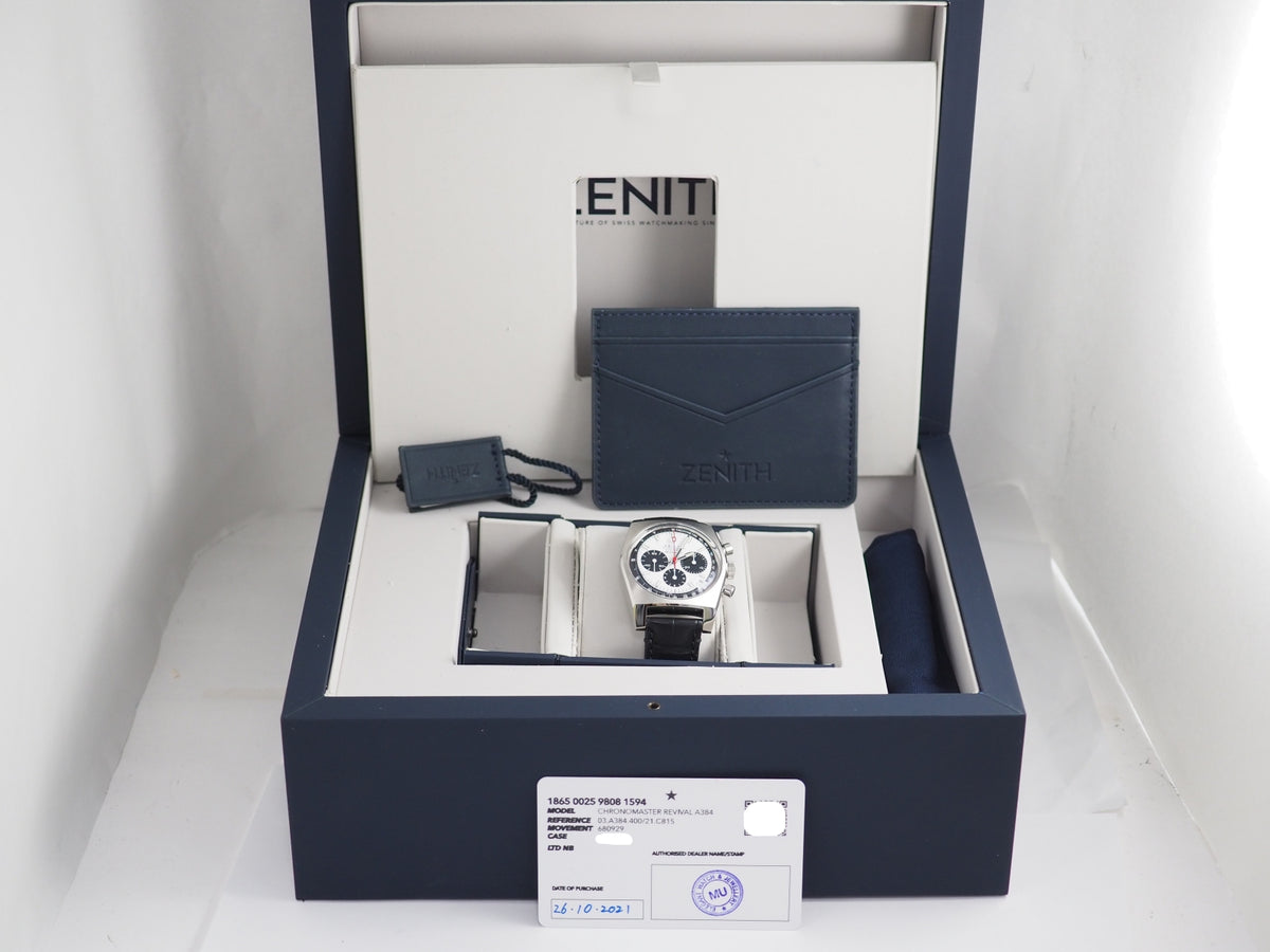 ゼニス クロノマスター Like unused Chronomaster Revival El Primero 03.A384.400 Please read all DESCRIPTION before purchase【*Credit cards cannot be used for purchases from overseas.】