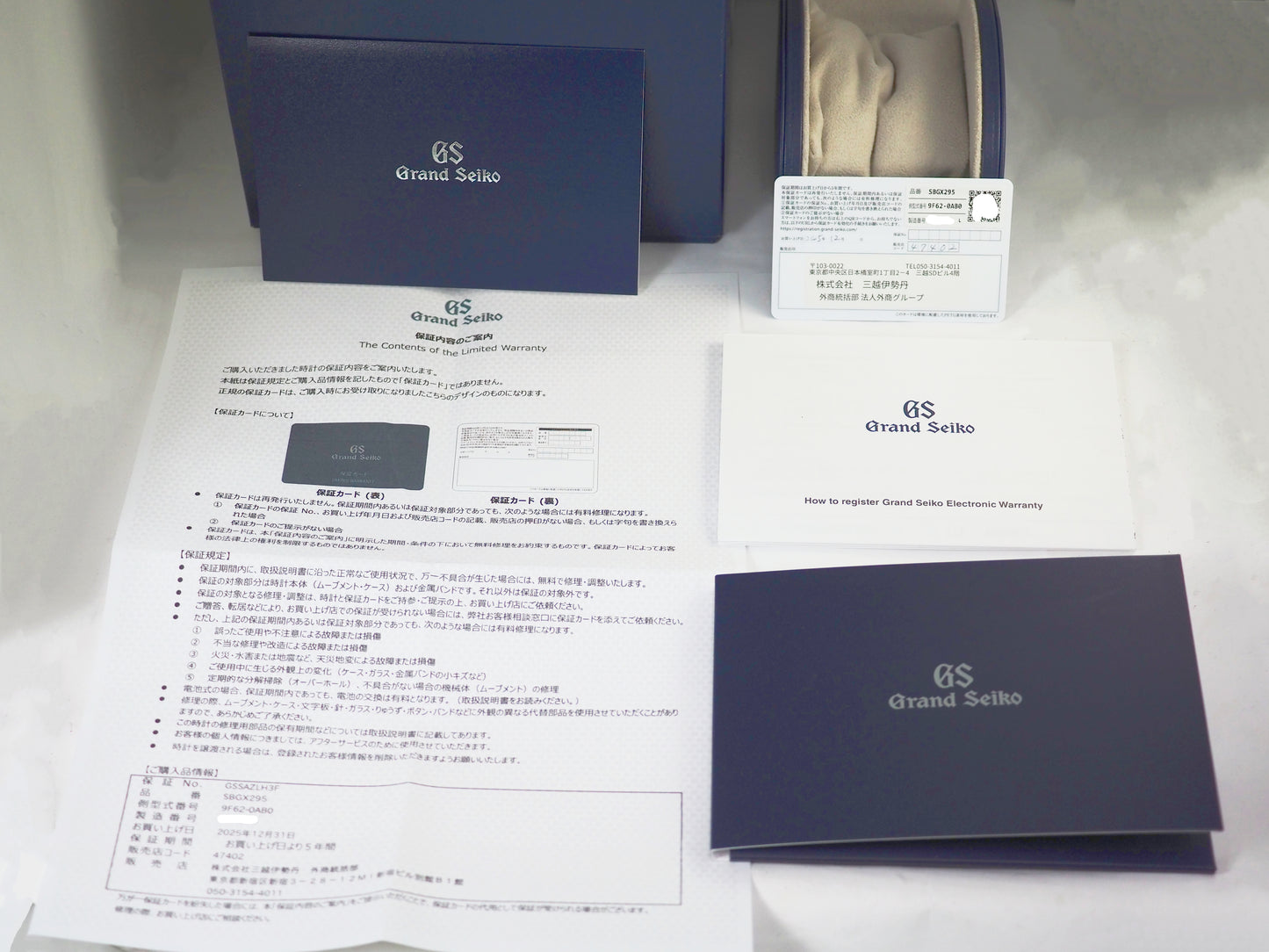 グランドセイコー ヘリテージコレクション Like Unuesd Heritage Collection SBGX295 9F62-0AB0 Please read all DESCRIPTION before purchase【*Credit cards cannot be used for purchases from overseas.】
