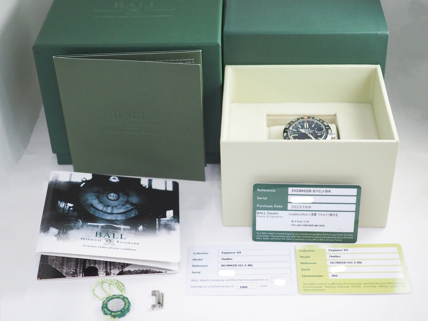 ボールウォッチ エンジニア III Top Condition Engineer III Outlier GMT Limited Edition To 1000 DG9002B-S1CJ-BK Full Links Please read all DESCRIPTION before purchase【*Credit cards cannot be used for purchases from overseas.】