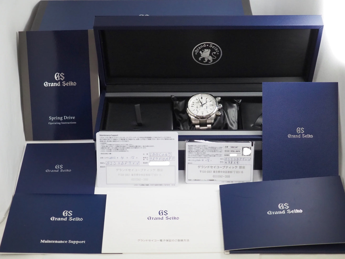 グランドセイコー スポーツ Grand Seiko Sport Collection Chronograph 15th SBGC247 9R96-0AP0 Please read all DESCRIPTION before purchase【*Credit cards cannot be used for purchases from overseas.】