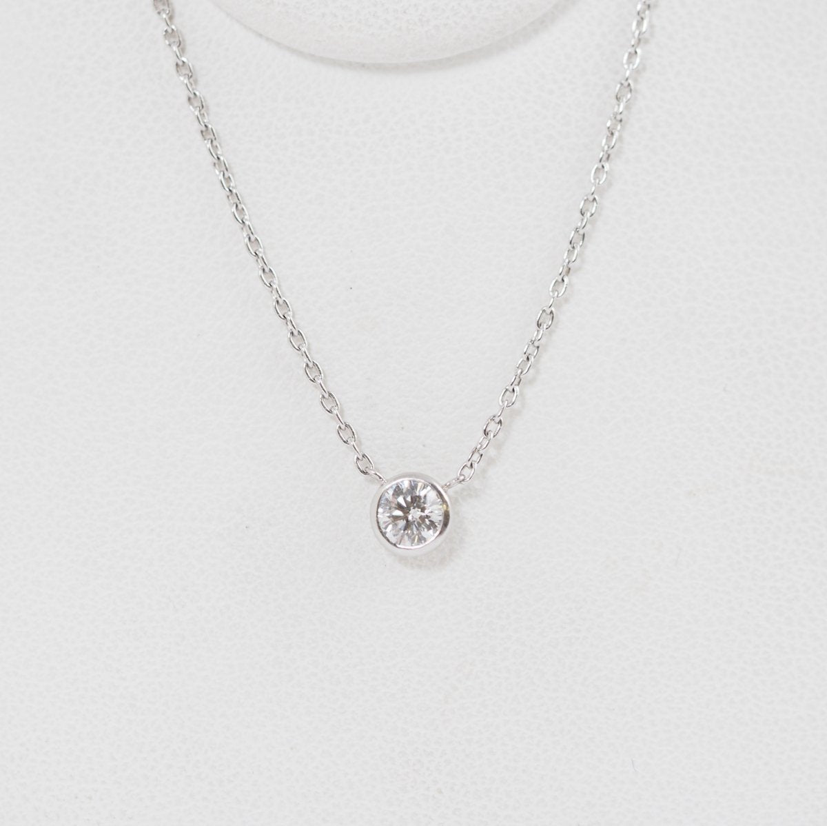 VENDOME AOYAMA Pt900/850 1 diamond 0.27ct necklace with case 