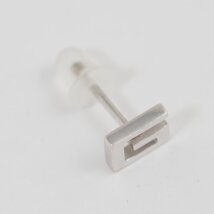 GUCCI グッチ Gロゴ 750 K18WG ホワイトゴールド 片耳用ピアス