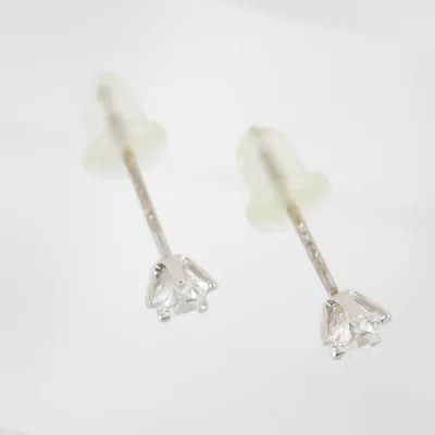festaria フェスタリア K18WG Wish upon a star ダイヤモンド0.128ct×2 ピアス ジュエリーIDカード×2・ケース付